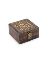 Mango Wood Carved Tea Box with 4 Compartments - $25.95