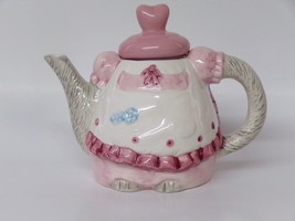 Vintage Cat Kitten Body Apron Ceramic Teapot Collectibles Kitchenware He... - $16.29