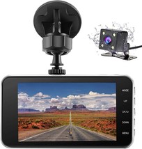 Dual Lens Dashboard Camera Recorder, 1080P FHD, 4&quot; LCD,Night Vision,Wide... - £37.96 GBP