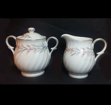 Fine China Creamer and Sugar Bowl Set by  Arlen DEVOTION Japan 4&quot; tall  - £29.95 GBP