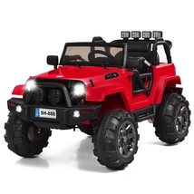 12V Kids Remote Control Riding Truck Car with LED Lights-Red - Color: Red - £256.71 GBP