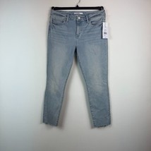 Sam Edelman Women 14/32 Light Blue Wash Skinny Raw Hem Crop Jeans NWT BJ25 - £39.11 GBP