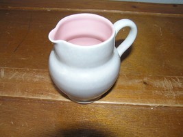 Vintage Small Light Gray with Pink Interior Pottery Pitcher Creamer – 3 ... - £6.14 GBP