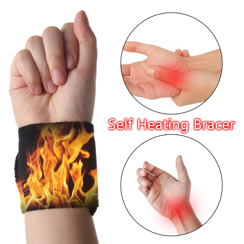 Sporting Hot Sale 1Pair Tourmaline Self-Heating Wrist Brace Arthritis Pain Relie - £24.04 GBP