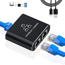 Gigabit Ethernet Splitter 1 to 2 Network Splitter with USB Power Cable R... - £42.01 GBP