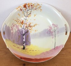Vtg Japanese Hand Painted Nippon Birch Mountain Lake Porcelain Serving D... - $125.00