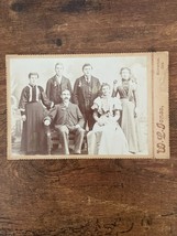 Vintage Cabinet Card. Group of 6 people by W.L. Jones in Silverton, Oregon - £20.78 GBP