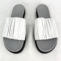 Daniella Lehavi Platform Slides 38 White Leather  - $49.00