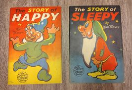 Vtg 1938 Walt Disney SNOW WHITE SEVEN DWARFS Books - Story of HAPPY &amp; SL... - $124.99