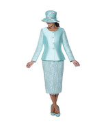 GMI  Church Dress   Elegant Sea Green Lace Plus Size Skirt Suit, perfect... - $140.55