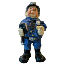 Cast Art Industries Police Officer 7 inch Figurine Thin Blue Line Back B... - $49.49