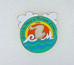 1998 Odyssey Of The Mind Trading Pin - Catch The Waves of Michigan Creat... - $9.85