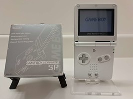 Japan Nintendo Game Boy Advance SP GBA Silver Platinum with original box... - £157.23 GBP