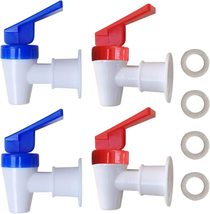 Replacement Cooler Faucet - 2 Blue and 2 Red Water Dispenser Tap Set - £10.41 GBP