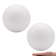 2 Pack 8 Inch Large Foam Balls White Smooth For Wedding Holiday Christmas Crafts - £30.66 GBP