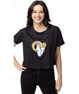 FOCO NFL Team Logo Fashion Crop Top Shirt Tee  Los Angeles Rams Size Lar... - £13.95 GBP