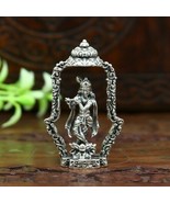 925 silver Hindu idol KRISHNA statue, Figurine, puja article home temple... - $113.23 CAD