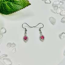 Stonelry Tourmaline Dangle Earrings - Rose Glow - £61.78 GBP