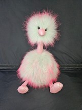 Jellycat London Glittery Pink Mint Green FIZZ POMPOM Plush Bird Emu Ostrich - £14.15 GBP