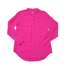 NWT Equipment Slim Signature in Magenta Washed Silk Button Down Shirt L $204 - £85.77 GBP