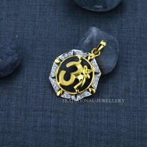 Om Aum Men&#39;s Exclusive 916 Fancy Gold Pendant, Mens Gift CZ Studded Pendant 10 - £1,120.87 GBP