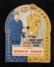 1942 Wwii Army-Navy Insignia Guide - Wonder Bread - Die Cut - £39.56 GBP
