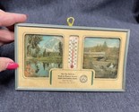 VINTAGE ADVERTISING THERMOMETER 4”x7” Perryville MO Covered Bridge - $34.65