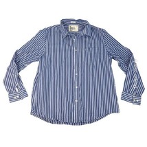 American Eagle Men&#39;s Blue Striped Long Sleeve Vintage Fit Button Up Shir... - £13.22 GBP