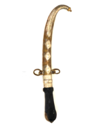 Vintage Metal Middle Eastern Knife Dagger w Sheath-Wood Handel-Curved 8&quot;... - $1,779.91 MXN