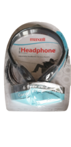 Maxell HP-100 On-Ear Headphones Black Wired 6 Foot Cord Adjustable Headband - $9.50