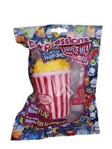 Soft Squishy Toy Scented Slow Rise Popcorn Bucket Expressions 5 in. Alma... - $5.81