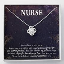 Caring Angel Nurse Love Knot Necklace Nurse Appreciation Gift Necklace - £43.72 GBP
