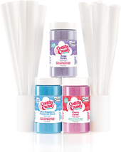 Floss Sugar Variety Pack with 3 - 11Oz Plastic Jars of Cherry, Blue Rasp... - $36.42