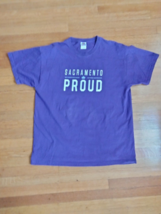 &quot;Sacramento Proud&quot; KINGS NBA Basketball 2014-15 Season Tee Shirt Purple Men’s XL - £14.95 GBP