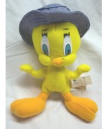 VINTAGE WB Looney Tunes CUTE TWEETY BIRD IN BUCKET HAT 9&quot; Plush STUFFED ... - $18.32