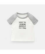 Watch Your Language I&#39;m A Baby Humor Newborn Baby T-shirts Toddler Graph... - £9.23 GBP