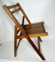 Wooden Folding Slat Chair  - £43.46 GBP