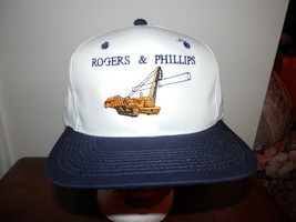 Trucker Hat Baseball Cap Rogers &amp; Phillips Flat New Bill Brim Retro Snapback - £31.44 GBP