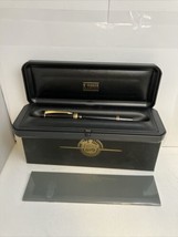 Vintage PARKER Duofold UK Black Fountain Pen 18K 750 M Gold Nib - £185.92 GBP