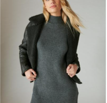 Lucky Brand Womens Solid Ribbed Sweater Dress, Style # 7W92629 - X-Large - $22.00