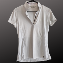 Symphony by Tredstep Short Sleeve White Women's Show Shirt Size Medium 8 to 10  image 1