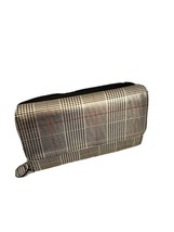 Safe Keeper Women&#39;s RFID Trifold Wallet Clutch Plaid Multi Section Security - £17.04 GBP