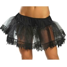 Teardrop Lace Petticoat Tutu Layered Tier Costume Dance Dress Up Black Roma 2210 - £10.25 GBP