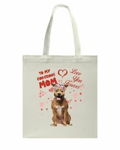 To My Gorgeous Mom Pitbull Bag Love Forever Dogs Lover Canvas Bags Cotto... - £15.73 GBP