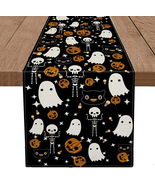 Halloween Table Runner Black Cat Pumpkins Seasonal Kitchen Dining Table ... - $282.73 MXN