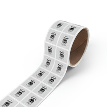 Square Glossy Custom Sticker Roll - 1&quot;x1&quot; or 2&quot;x2&quot; - Scratch-Resistant B... - £67.23 GBP+