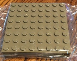 LEGO Plate 8x8 - PN 41539 - Dark Tan - 7 Pieces - New - £4.55 GBP