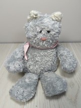Mini Sugar Sacks gray cat beanbag decor plush pink gingham scarf Gund @ Home - £4.74 GBP
