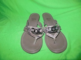 Ladies Impo Flex Gray Sandals Snakeskin Print 7 1/2W - £7.98 GBP