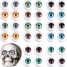 32 Pieces Halloween Eyeballs Plastic Half Eyeballs Spooky Scary Horror P... - $19.56